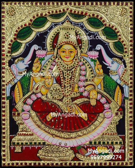 Gaja Lakshmi Tanjore Painting Tanjore Painting Painting Online Painting