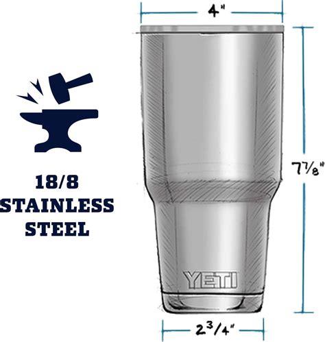 Bingua Yeti Rambler Vaso De Onzas Acero Inoxidable Aislado