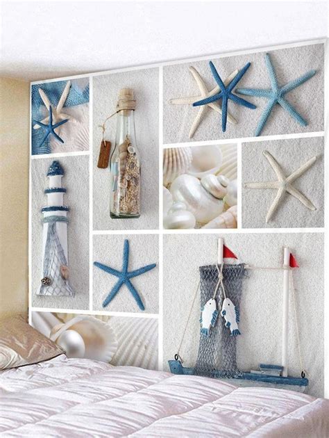 Starfish Shell Printed Tapestry Wall Art Home Decoration Cheap Wall