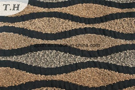 Coffee Chenille Jacquard Sofa Fabric For Africa Mostly China Chenille