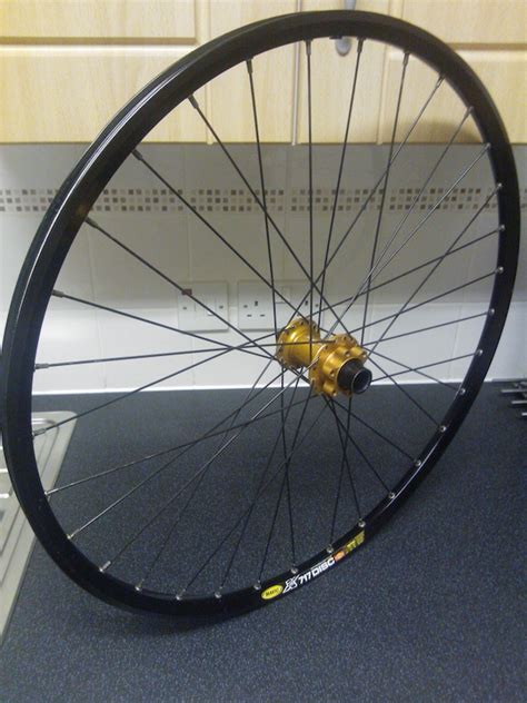 Fs Hope Front Rear Wheels Gold Hubs Black Mavic Rims Only G