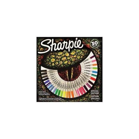 SHARPIE 30 Marqueurs Permanents Pointe Fine X 24 Et Pointe Ultra