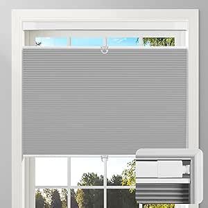 Amazon Sulugood No Drill No Tools Blackout Cellular Shades Top