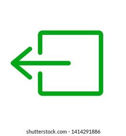 Emergency Exit Sign Green On White Stock Vector (Royalty Free ...