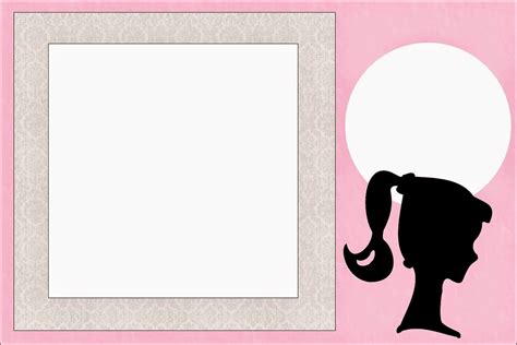 Barbie Silhouette: Free Printable Invitations. - Oh My Fiesta! in english