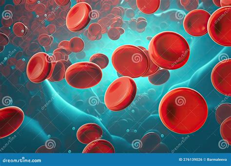 Red Blood Cells Medical Hematology Background With Erythrocytes