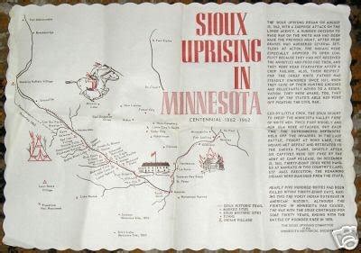 Vintage Sioux Uprising Map 1862-1962 --WOW! | #24810464