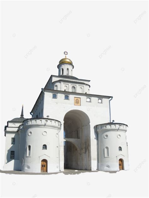 Golden Gate In Vladimir Russia Street Russia Arc Tree Temple PNG