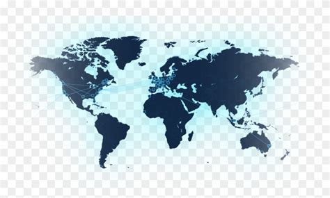 Flat World Map Outline Vector, HD Png Download - 1168x636(#4436305 ...