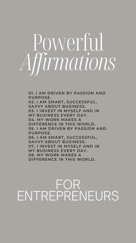 Powerful Affirmations For Entrepreneurs Artofit