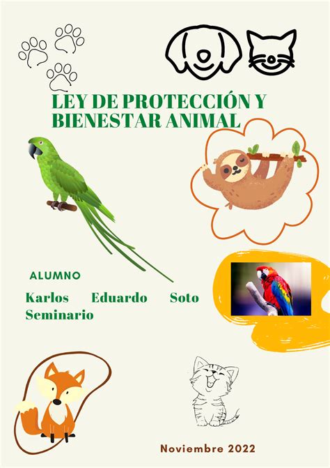 Ley De Protección Y Bienestar Animal Ley De ProtecciÓn Y Bienestar