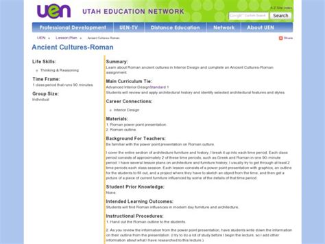 Ancient Cultures - Roman Lesson Plan for 9th - 12th Grade | Lesson Planet