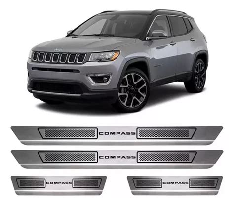 Jogo Soleira Porta A O Inox Jeep Compass