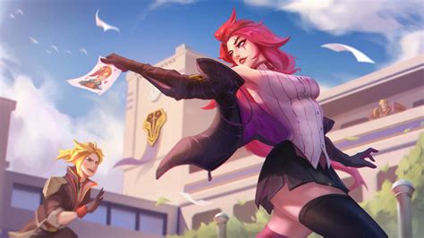 Katarina Battle Academia Lol League Of Legends Game Art 4k Hd