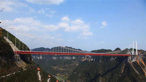 Balancing Act Performed Over Aizhai Bridge | World News | Sky News