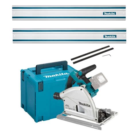 Makita DSP600ZJ Twin 18v Brushless Plunge Saw Naked With 2 Rails And