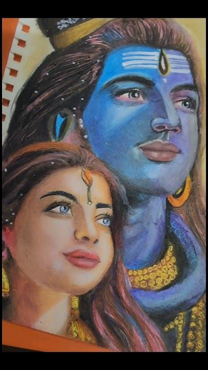 Shiv Parvati Drawing Using Oil Pastel Shortsvideo Youtubeshorts Mahakal Shivparvati Youtube