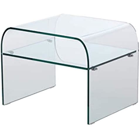 Table De Chevet Design Moderne En Verre Courb X H Made In