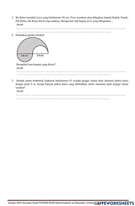 Pas Ganjil Matematika Tapel 2022 2023 Worksheet