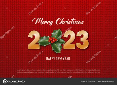 Bonne Année 2023 Joyeux Noël Modèle Pour Carte Vœux Bannière image