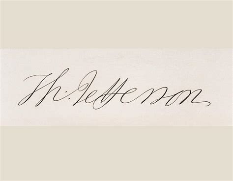 Signature Of Thomas Jefferson Drawing By Vintage Design Pics Fine Art