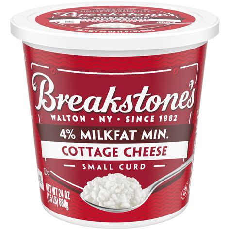 Breakstone S Small Curd Cottage Cheese With 4 Milkfat 24 Oz Tub