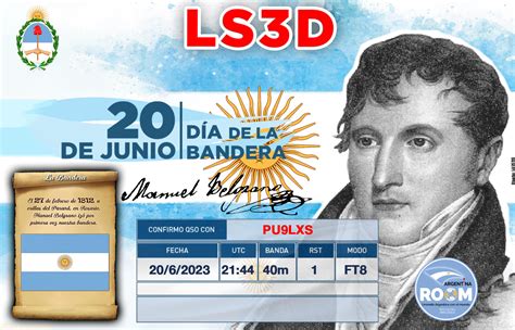 Qsl De Junio D A De La Bandera Argentina Room Red Digital