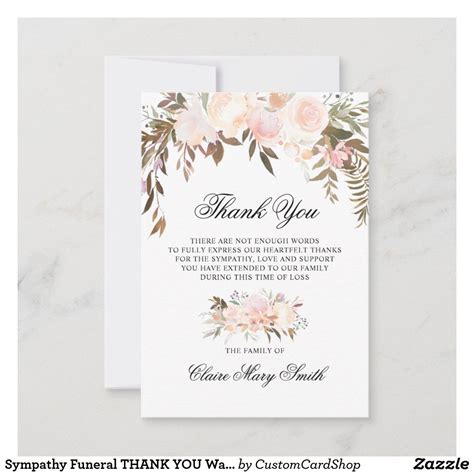 Sympathy Acknowledgement Cards Funeral Thank You And Bereavement Notes