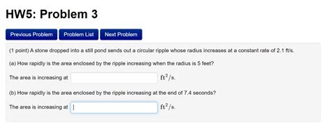 Solved 1 Point A Stone Dropped Into A Still Pond Sends Out Chegg