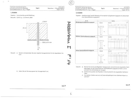 Prüfung 25 März 2014 Fragen und Antworten WS 2013 14 Massivbau I