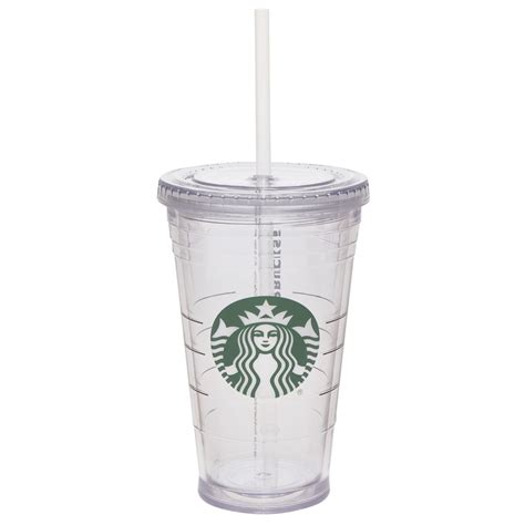 Starbucks 16 Ounce Clear Tumbler With Straw 1 Each