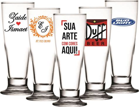 JATO DECORA Copo De Cerveja Em Vidro Personalizado O Logo