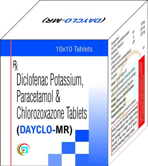 Diclofenac Sodium Paracetamol Chlorzoxazone Tablets For Clinical