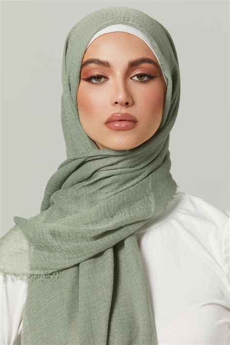 Everyday Cotton Crinkle Hijab Flourish Instant Hijab Eco Conscious Fashion Crinkles