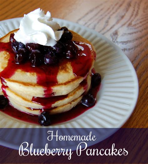 Blueberry Pancakes With Homemade Blueberry Syrup Cooking Mamas