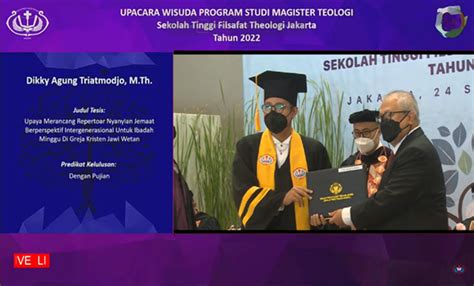 Upacara Wisuda Program Sarjana Magister Dan Doktor Teologi Sekolah