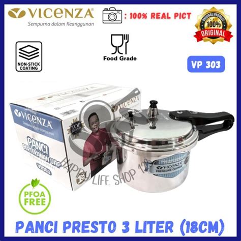 Presto 3 Liter VICENZA V303 Pressure Cooker 3ltr VICENZA Panci Presto