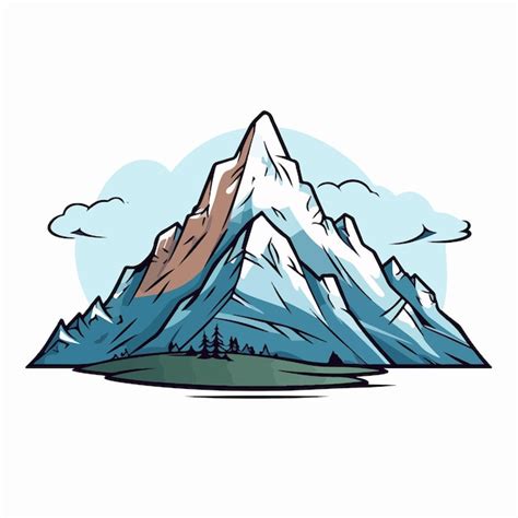 Premium Vector | Mountain flat vector illustration Mountain cartoon ...