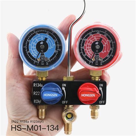 Hongsen HS M01 M01 134 A Air Conditioner Refrigerant Manifold Gauge Set