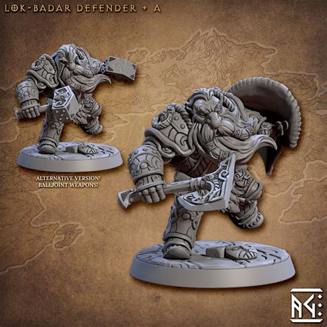 Dnd Dwarf Mini Wargaming Dwarven Miniature Player Character Token ...