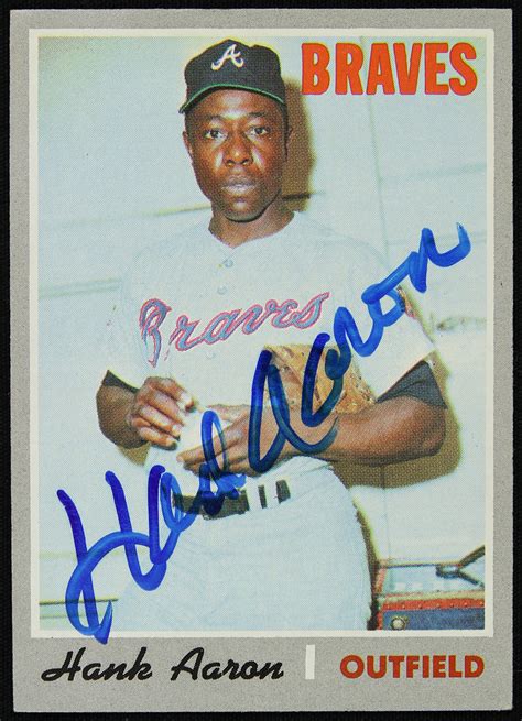 Lot Detail Hank Aaron Signed Topps Card Jsa