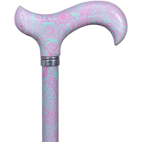 Elegant Floral Blossom Designer Adjustable Walking Cane w/ Engraved Co