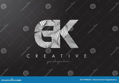 Gk G K Letter Logo With Zebra Lines Texture Design Vector Stock Vector Illustration Of Lines