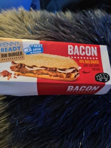 Fotos Und Bilder Von Fast Food Rib Burger Bacon Mit BBQ Sauce Penny