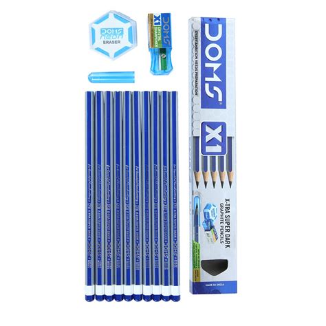 Doms X1 X Tra Super Dark Pencils 1 Pack 10 Pencils 1