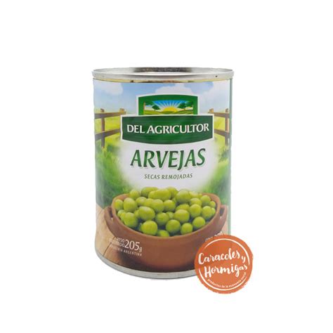 Lata De Arvejas Secas Remojadas Del Agricultor 350 Gr Caracoles Y