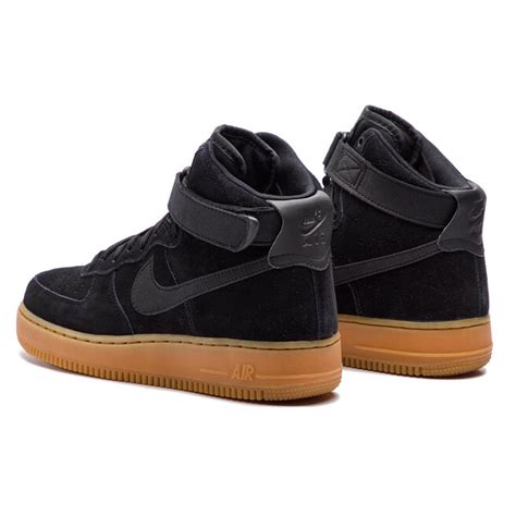 Schuhe Nike Air Force High Lv Suede Aa Black Black Gum