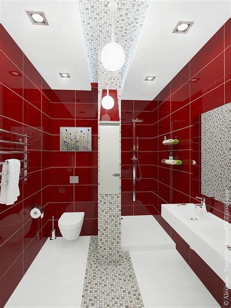 20++ Red Black And White Bathroom Decor - PIMPHOMEE