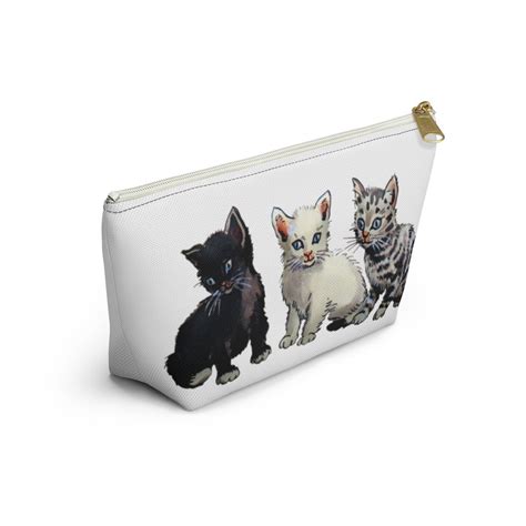 Kitten Cosmetic Bag Cat Makeup Bag Kitten Purse Cat Pencil Etsy