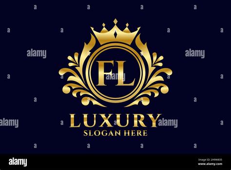 FL Letter Royal Luxury Logo Template In Vector Art For Luxurious